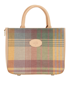 Top Handle Bag, Canvas/Leather, Multi, MIT, S, 2*